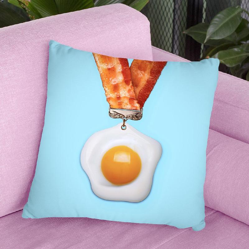 Egg Medal Throw Pillow By Paul Fuentes