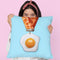 Egg Medal Throw Pillow By Paul Fuentes