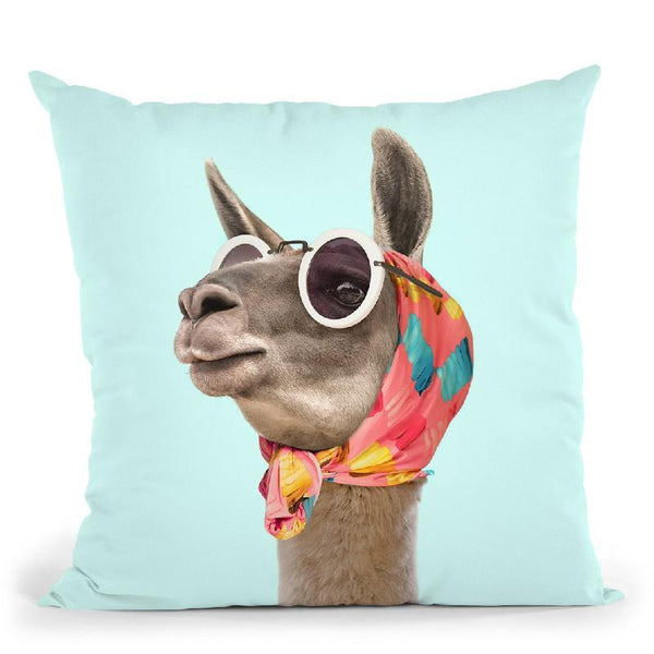 Fashion Llama Throw Pillow By Paul Fuentes