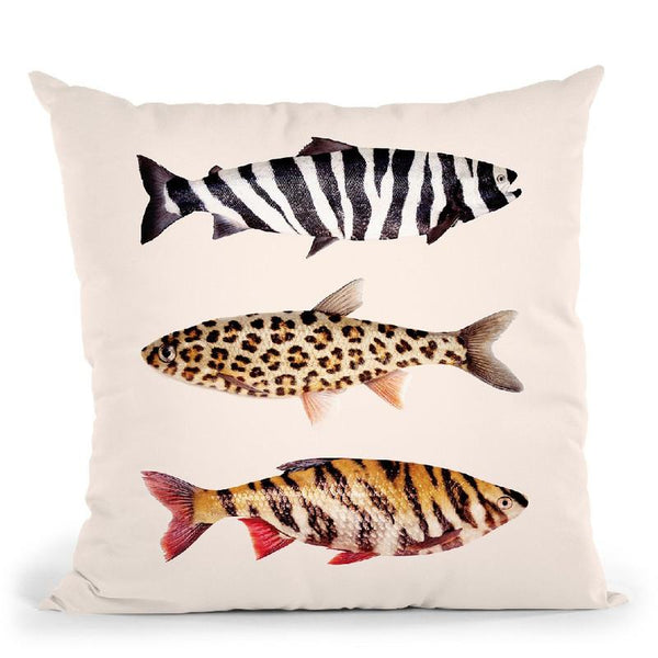 Fish Prints Throw Pillow By Paul Fuentes