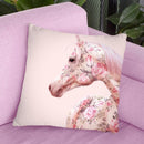 Floral Horse Throw Pillow By Paul Fuentes