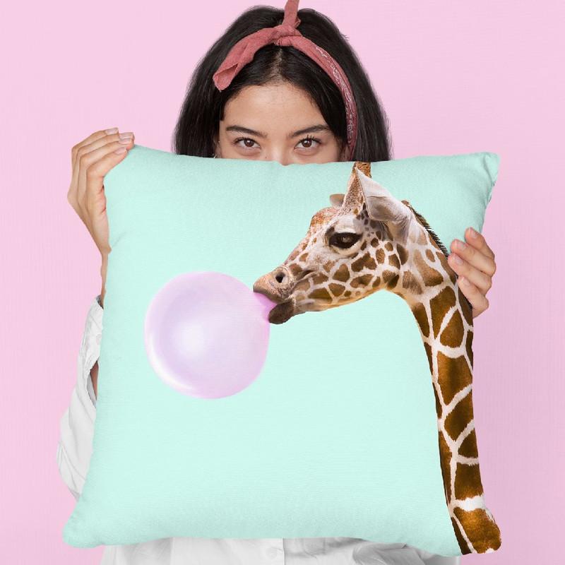 Giraffe Throw Pillow By Paul Fuentes