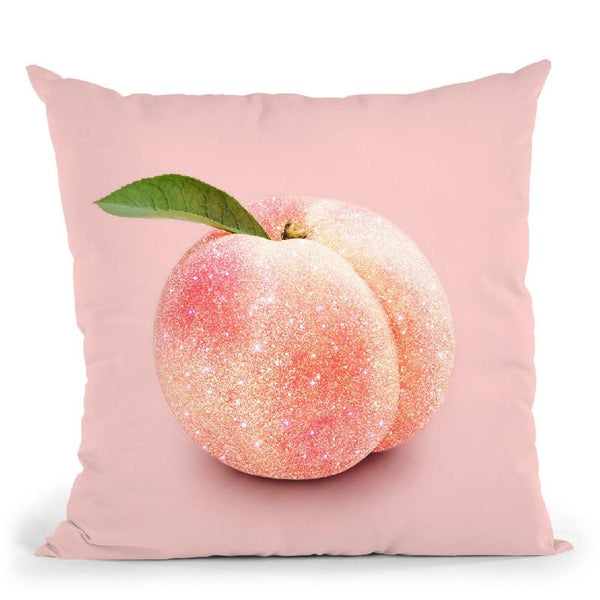 Glitter Peach Throw Pillow By Paul Fuentes