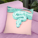 Green Snake Throw Pillow By Paul Fuentes