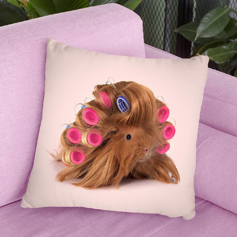 Hairy Guinea Pig Throw Pillow By Paul Fuentes