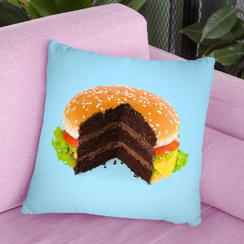Hamburger Cake Throw Pillow By Paul Fuentes