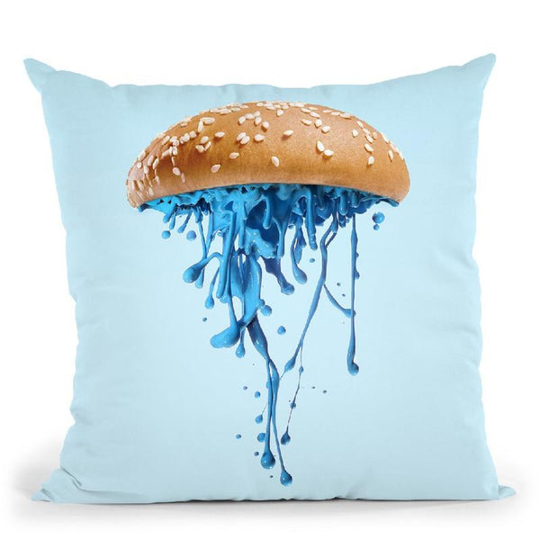 Jelly Burger Throw Pillow By Paul Fuentes