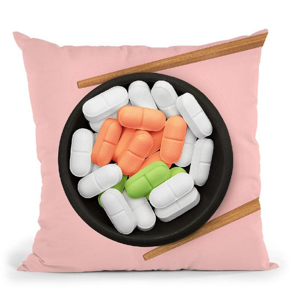 Medicine Roll Throw Pillow By Paul Fuentes