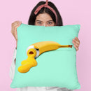 Banana Paint Throw Pillow By Paul Fuentes