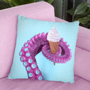 Octopus Ice Cream Throw Pillow By Paul Fuentes