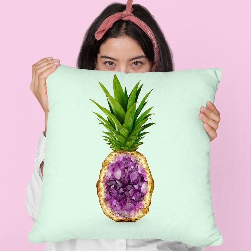 Pineapple Quartz Throw Pillow By Paul Fuentes