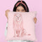 Pink Lion Throw Pillow By Paul Fuentes