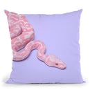 Pink Snake Throw Pillow By Paul Fuentes