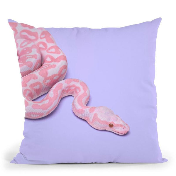 Pink Snake Throw Pillow By Paul Fuentes