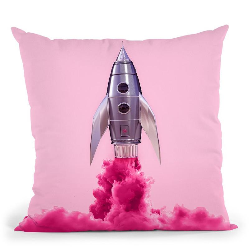 Rocket Color Throw Pillow By Paul Fuentes