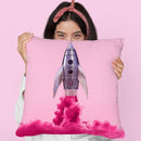 Rocket Color Throw Pillow By Paul Fuentes