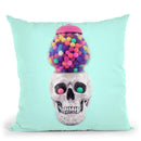 Skull Machine Throw Pillow By Paul Fuentes