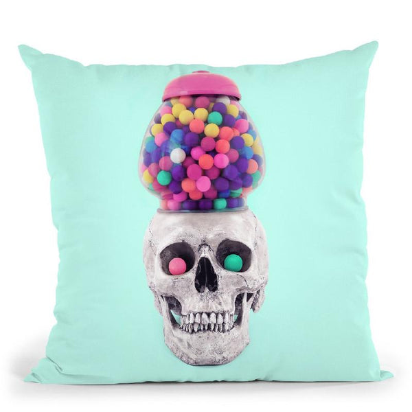 Skull Machine Throw Pillow By Paul Fuentes