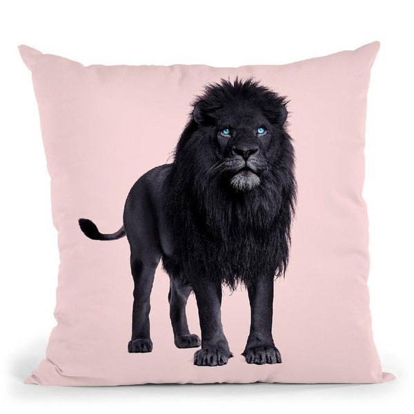 Black Lion Throw Pillow By Paul Fuentes