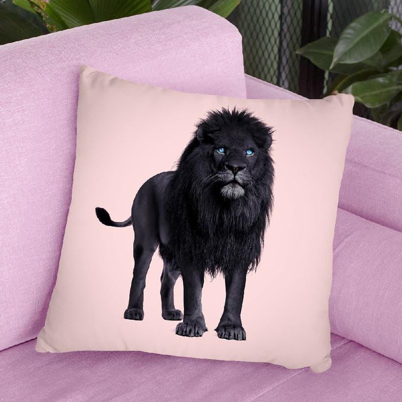 Black Lion Throw Pillow By Paul Fuentes
