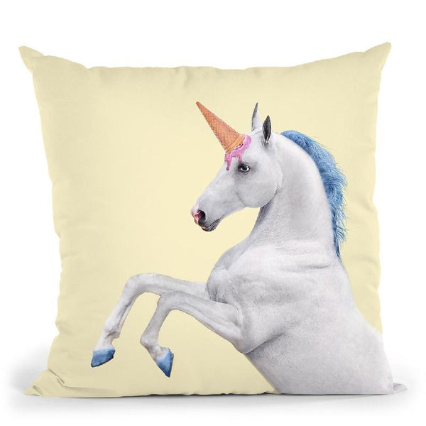 Unicorn Throw Pillow By Paul Fuentes