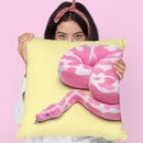 Yellow Snake Throw Pillow By Paul Fuentes