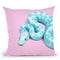 Blue Snake Throw Pillow By Paul Fuentes