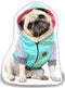 Puggy Smalls Head Tilt Throw Pillow