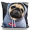 Puggy Smalls Gangster Throw Pillow