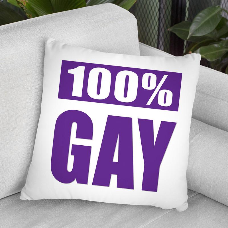 100% Gay Throw Pillow By Pride Designs - by all about vibe
