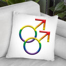 Guy Sign Gay Pride Throw Pillow By Pride Designs - by all about vibe