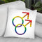 Guy Sign Gay Pride Throw Pillow By Pride Designs - by all about vibe