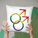 Guy Sign Gay Pride Throw Pillow By Pride Designs - by all about vibe