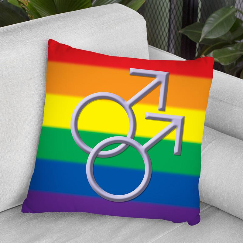 Guy Sign Gay Pride I Throw Pillow By Pride Designs - by all about vibe