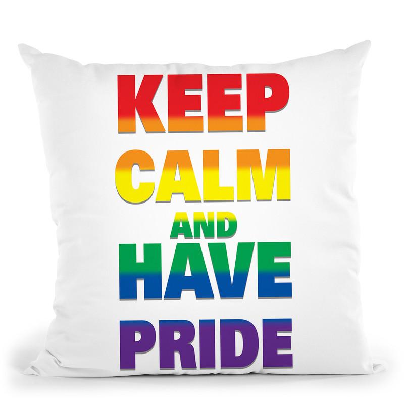Keep Calm Gay Pride Throw Pillow By Pride Designs - by all about vibe