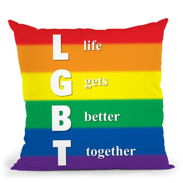 Lgbt Gay Pride Throw Pillow By Pride Designs - by all about vibe