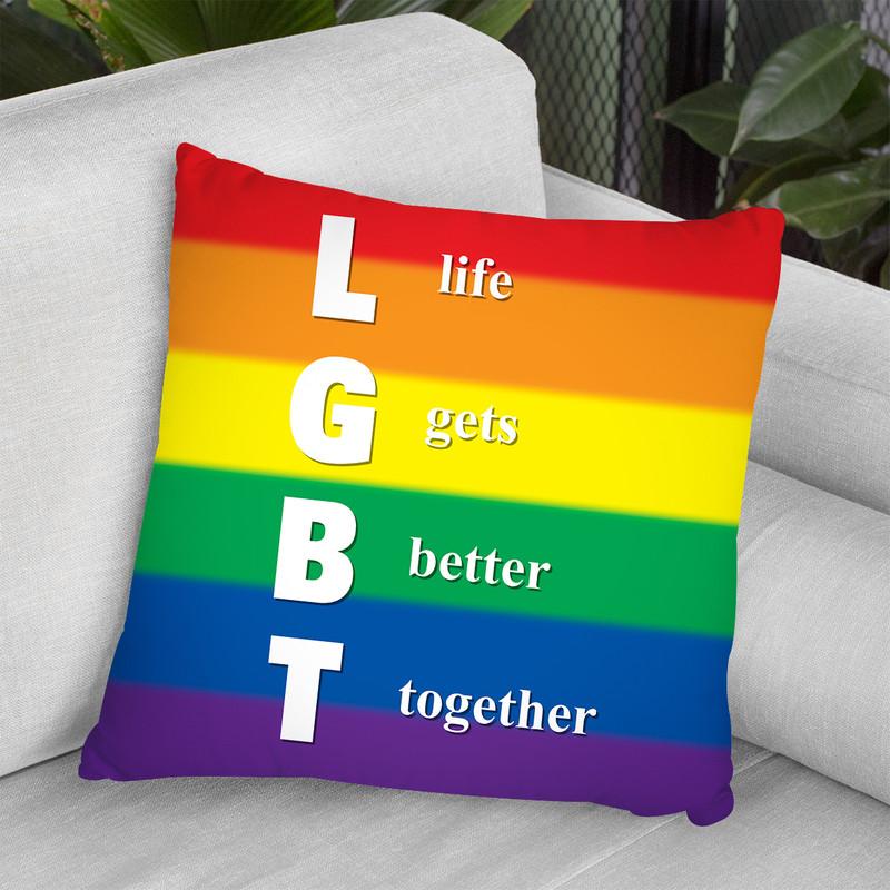 Lgbt Gay Pride Throw Pillow By Pride Designs - by all about vibe