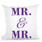 Mr & Mr Gay Pride Throw Pillow By Pride Designs - by all about vibe