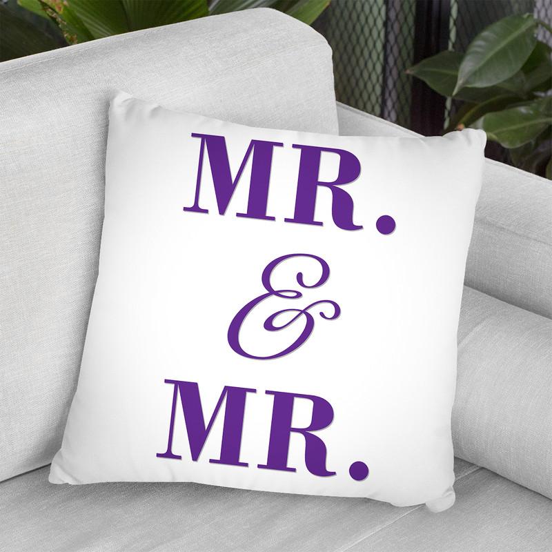 Mr & Mr Gay Pride Throw Pillow By Pride Designs - by all about vibe