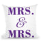 Mrs & Mrs Gay Pride Throw Pillow By Pride Designs - by all about vibe