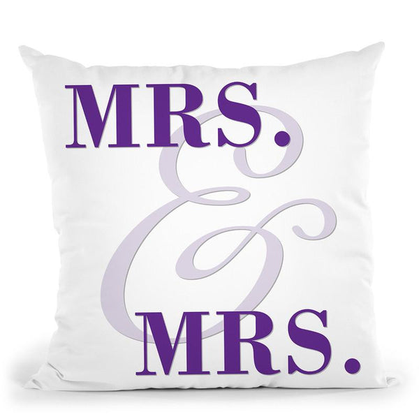 Mrs & Mrs Gay Pride I Throw Pillow By Pride Designs - by all about vibe