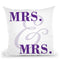 Mrs & Mrs Gay Pride I Throw Pillow By Pride Designs - by all about vibe