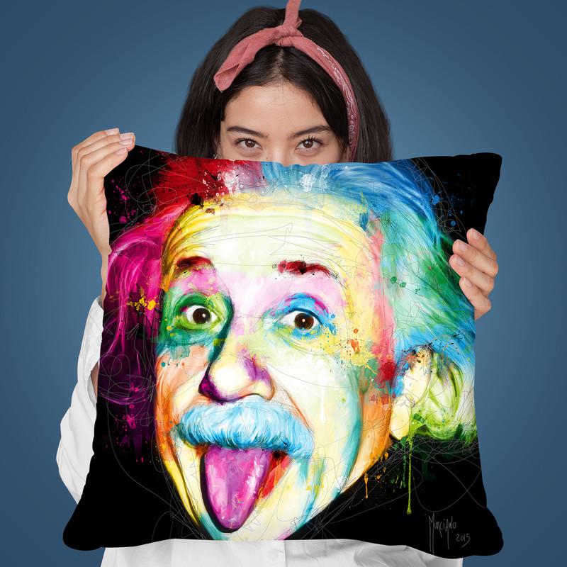 Albert Einstein Throw Pillow By Patrice Murciano