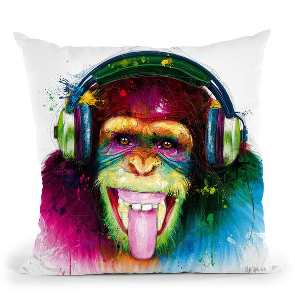 Dj Monkey Throw Pillow By Patrice Murciano