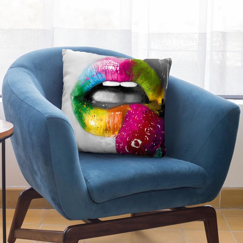 Fruity Kiss Throw Pillow By Patrice Murciano