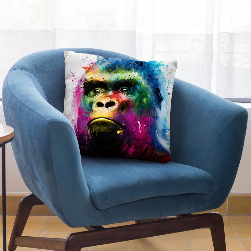 Gorilla Throw Pillow By Patrice Murciano