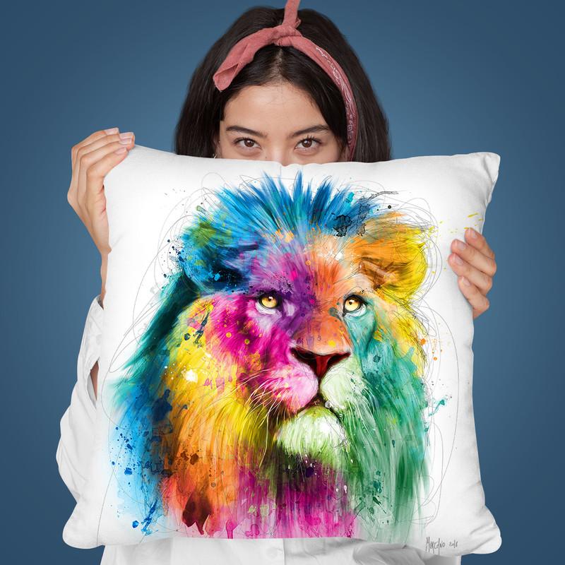 Lion Throw Pillow By Patrice Murciano