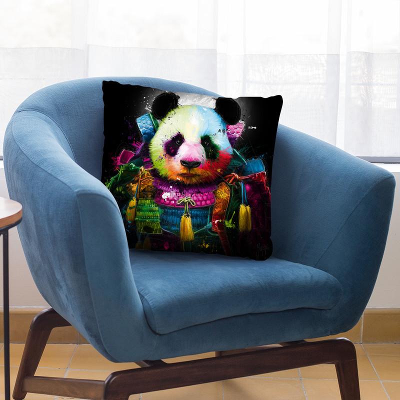 Panda Samourai Throw Pillow By Patrice Murciano