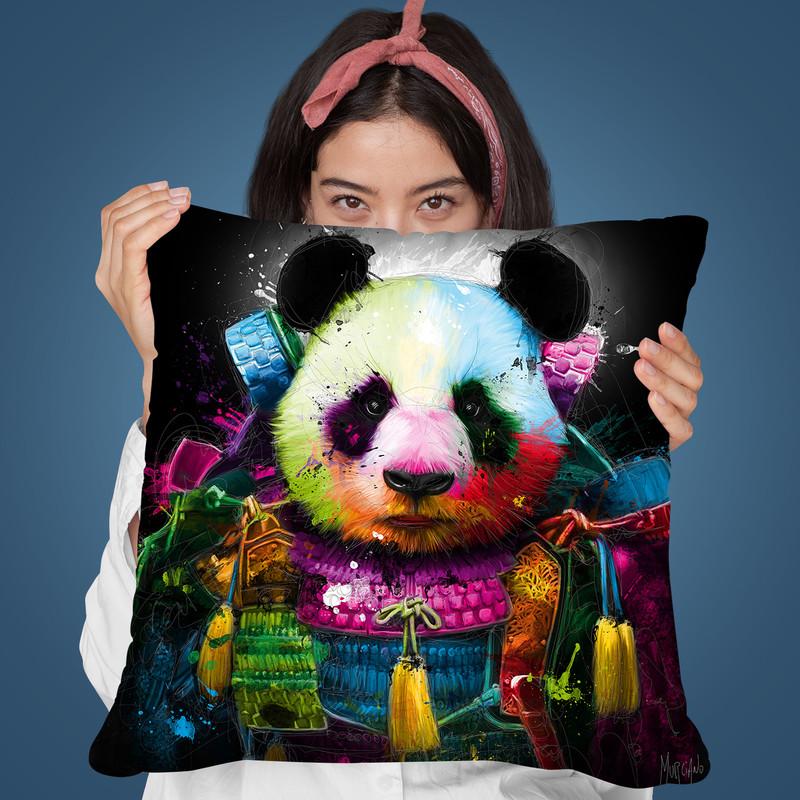 Panda Samourai Throw Pillow By Patrice Murciano