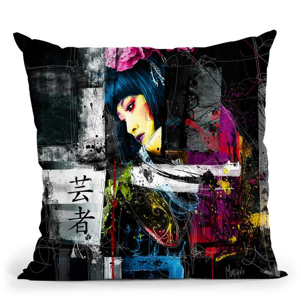 Tokyo Black Throw Pillow By Patrice Murciano